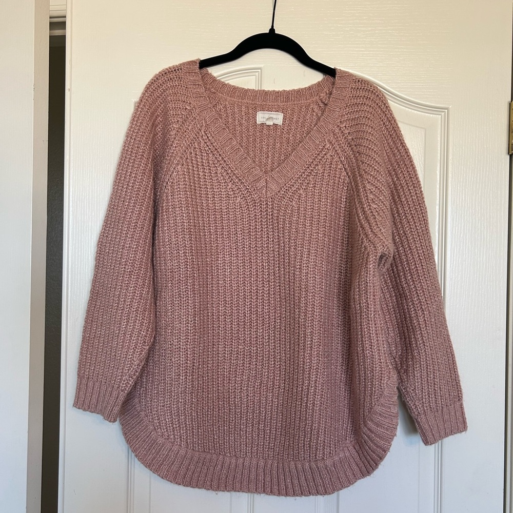 Lou & Grey Light Brown V-Neck Sweater